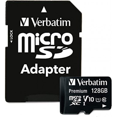 Card de memorie microSDXC 128GB Verbatim Premium, 90MB/s, + SD adapter