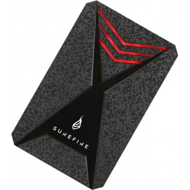 2.5&rdquo; External SSD 512GB  Surefire GX3 Gaming SSD (by Verbatim), USB 3.2 Gen 1, Black/Red, Includes USB-C Adapter, Ultra-small and lightweight SSD, Stylish black design with a 3D surface, Nero Backup Software