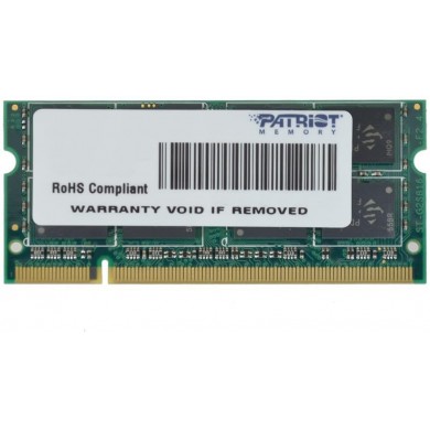 2GB DDR2-800 SODIMM  PATRIOT Signature Line, PC6400, CL6, 2 Rank, Double-Sided module, 1.8V