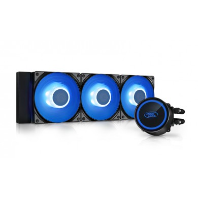 DEEPCOOL Liquid Cooler &rdquo;GAMMAXX L360 A-RGB&rdquo;, Anti-Leak Technology, Socket LGA2066/2011/1851/1700/1200/115x & AM5/AM4, 3x 120mm ARGB PWM fans: 500-1800 RPM&plusmn;10%, <30 dB(A), 69.34 CFM, 4-pin PWM, Pump: 2400 RPM, 17.8 dB(A), Cooper Base, Hydro Bearing, Black