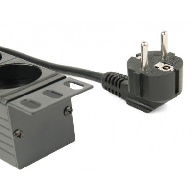 Gembird EG-PDU-014, Power distribution unit (PDU), 8 Schuko sockets, 1U, 16A, 3 m cable