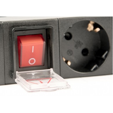 Gembird EG-PDU-014, Power distribution unit (PDU), 8 Schuko sockets, 1U, 16A, 3 m cable