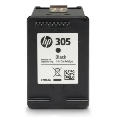 HP 305 (3YM61AE) Black Original Ink for HP DeskJet 2710, HP DeskJet 2720 ,HP DeskJet 2721, HP DeskJet 2722, HP DeskJet 2723, HP DeskJet 2724, HP DeskJet Plus 4110,HP DeskJet Plus 4120, 120 pages