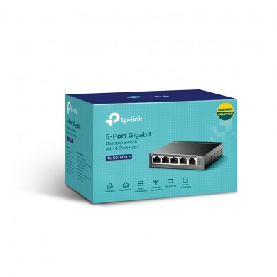 PoE Switch TP-LINK TL-SG105LP / 5 port / Gigabit / RJ45 / steel case