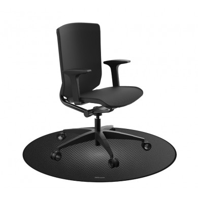 Covor rotund de podea Trust Mika Round Floor Mat / 117cm / Black