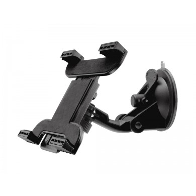 Trust Turo Tablet Windshield Car Holder, Adjustable fixing clamp firmly holds tablets up to 195mm wide (7-11")