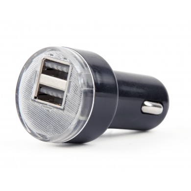 USB Car Charger - EnerGenie EG-U2C2A-CAR-02, 2-port USB car charger, 2.1 A, black