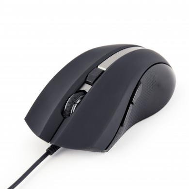 Gembird MUS-GU-02, 6-button G-laser mouse with scroll wheel, 800-2400dpi, USB, Black