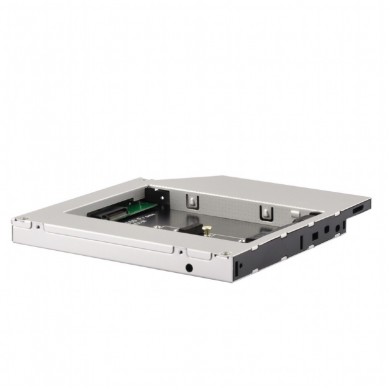 Gembird A-SATA12M2-01, Slim 5.25'' bay mounting frame for NGFF (M.2) SSD memory card, 12.7 mm height