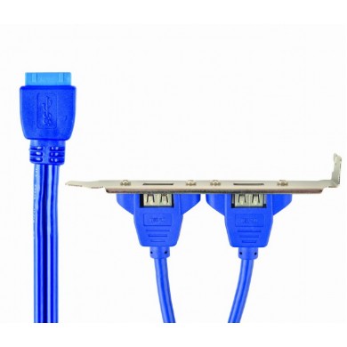 Adaptor Gembird CC-USB3-RECEPTACLE, Dual USB 3.0 receptacle on bracket