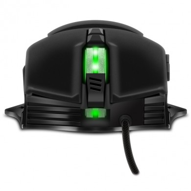 SVEN RX-G815 Gaming, Optical Mouse, 800-4000 dpi, 6+1 buttons (scroll wheel), 500 - 8000 DPI switching modes, Backlighting, Soft Touch coating, Braided cable, 1.8m, USB, Black