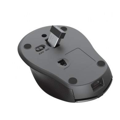 Trust Zaya Wireless Rechargeable Optical Mouse, 2.4GHz, Nano receiver, 800/1600 dpi, 4 button, USB, Black