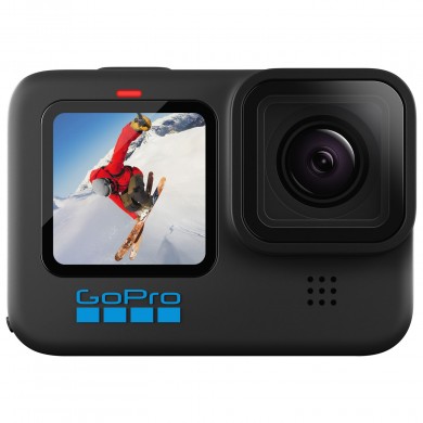 Action Camera GoPro HERO 10 Black + microSD Card 32GB, Photo-Video Resolutions:23MP/5.3K60+4K120, 8xslow-motion, waterproof 10m, voice control, 3x microphones, hyper smooth 4.0, Live streaming, Time Lapse, HDR, GPS, Wi-Fi, Bluetooth, microSD,USB-C,3.5mm, Battery 1720mAh, 153g