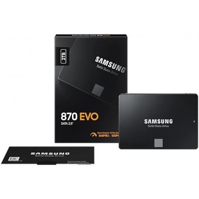 2.5&rdquo; SSD 2.0TB  Samsung SSD 870 EVO, SATAIII, Sequential Reads: 560 MB/s, Sequential Writes: 530 MB/s, Max Random 4k: Read: 98,000 IOPS / Write: 88,000 IOPS,  7mm, 2GB LPDDR4 Cache, Samsung MKX controller, V-NAND 3bit MLC