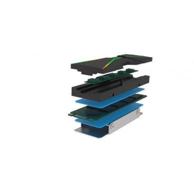 M2 SSD Heatsink with ARGB - XILENCE M2SSD.B.ARGB (XC401) Performance A+, M.2 SSD with 2280 format, cable 3pin ARGB 5V