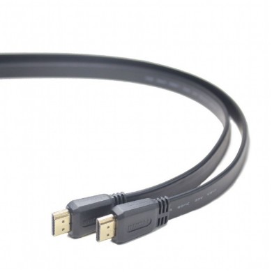 Cable HDMI  CC-HDMI4F-6, 1.8 m, High speed HDMI flat cable with Ethernet, Supports 4K UHD resolutions at 60 Hz, 1.8 m, black color