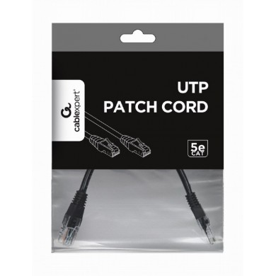 UTP Cat.5e Patch cord, 0.25m, Black