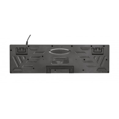 Trust Gaming GXT 835, Full size gaming keyboard with rainbow wave illumination, Backlight (RGB), US, 1.8m, USB, Black