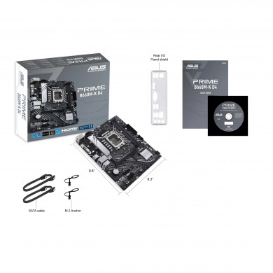 ASUS PRIME B660M-K D4, Socket 1700, Intel&reg; B660 (13/12th Gen CPU), Dual 2xDDR4-5333, VGA, HDMI, CPU Intel graphics, 1xPCIe X16 4.0, 4xSATA3, RAID, 2xM.2, 2xPCIe X1, ALC897 7.1, 1xGbE LAN, 6xUSB3.2, 5X Pro III, mATX