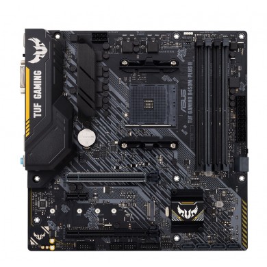 ASUS TUF GAMING B450M-PLUS II, Socket AM4, AMD B450, Dual 4xDDR4-4400, APU AMD graphics, DVI, HDMI, 2xPCIe X16, 6xSATA3, RAID, 1xM.2, ALC897 HDA 7.1, 1xPCIe X1, 1GbE LAN, 1xUSB3.2Gen2, 5xUSB3.1 (1xType-C & 4xType-A), Aura Sync RGB, TUF comp, 24/7, mATX ASUS TUF GAMING B450M-PLUS II, Socket AM4, AMD B450, Dual 4xDDR4-4400, APU AMD graphics, DVI, HDMI, 2xPCIe X16, 6xSATA3, RAID, 1xM.2, ALC897 HDA 7.1, 1xPCIe X1, 1GbE LAN, 1xUSB3.2Gen2, 5xUSB3.1 (1xType-C & 4xType-A), Aura Sync RGB, TUF comp, 24/7, mATX