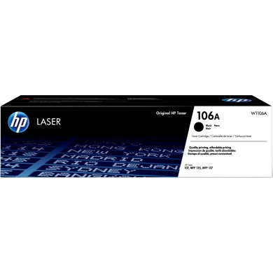 HP 106A (W1106A) Black cartridge for HP Laser 107a /107w, HP Laser 135a/135w, HP Laser 137fnw, 1000 p. HP 106A (W1106A) Black cartridge for HP Laser 107a /107w, HP Laser 135a/135w, HP Laser 137fnw, 1000 p.