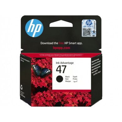 HP47 (6ZD21AE) Original Ink Cartridge Black for HP DeskJet Ink Advantage 4800, 1300 pages.