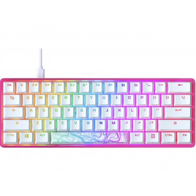 Tastatura HYPERX Alloy Origins 60 Pink, HX Red key switch [572Y6AA#ACB]