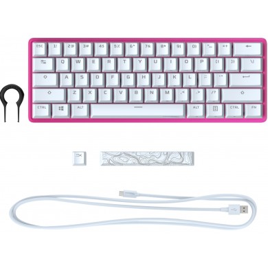 Tastatura HYPERX Alloy Origins 60 Pink, HX Red key switch [572Y6AA#ACB]
