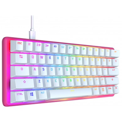 Tastatura HYPERX Alloy Origins 60 Pink, HX Red key switch [572Y6AA#ACB]