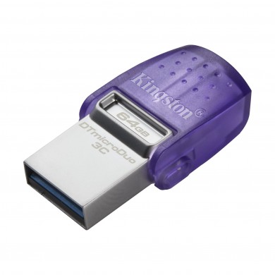 Flash Drive USB-C/A Kingston DataTraveler microDuo 3C G3/ 64GB/ 200 MB/s