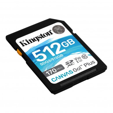 Card de memorie SD 512GBKingston Canvas Go! Plus, 170MB/s