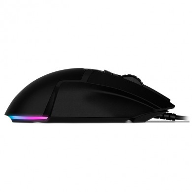 SVEN RX-G975 Gaming, Optical Mouse, 200-10000 dpi, 9+1 buttons (scroll wheel),  DPI switching modes, Two navigation buttons (Forward and Back), RGB backlight, Soft Touch coating, USB, 1.8m, Black