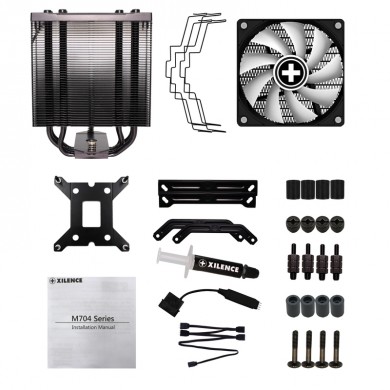 Sisteme de racire XILENCE XC056 &rdquo;M704PRO.ARGB&rdquo; Performance A+ Series / Universal / 180W / 500~1500rpm, 18.0~30.2dBA / 68.2CFM / Black