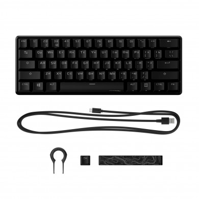 Tastatura HYPERX Alloy Origins 60 Black, HyperX Red key switch, [4P5N0AA#ACB]