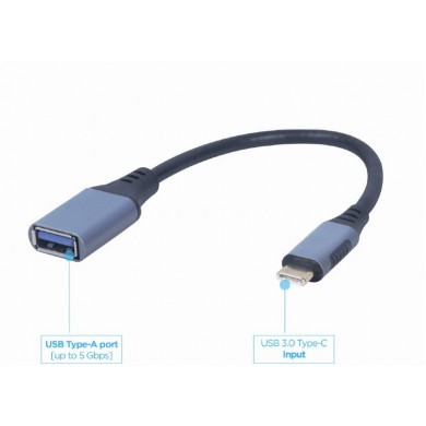 Adaptor Gembird A-USB3C-OTGAF-01/ USB 3.0 OTG Type-C (male) to Type-A (female)
