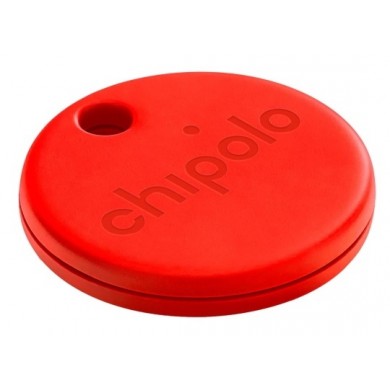 CHIPOLO ONE, 1Pack, Red (For keys / backpack / bag, Use the Chipolo app to ring your misplaced item or double click on Chipolo to find your phone, Louder sound, Longer battery life - Up to 2 years of finding power, Replaceable battery, Water resistant)