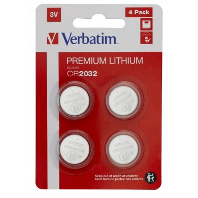 Baterie cu litiu Verbatim CR2032 3V, 4 Pack
