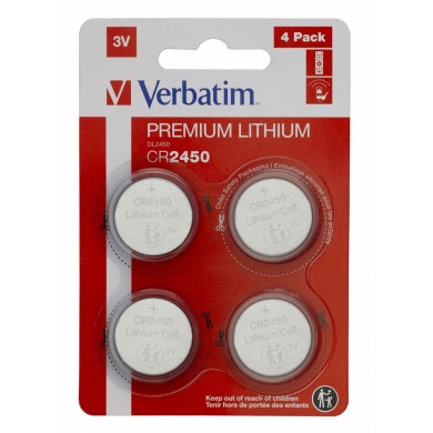 Baterie cu litiu Verbatim CR2450 3V, 4 Pack