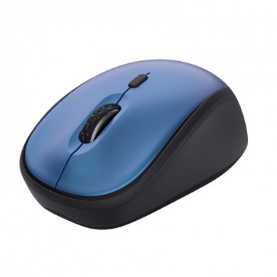 Wireless Silent Mouse Trust Yvi + Eco / 8m 2.4GHz Micro receiver / 1600dpi / Blue