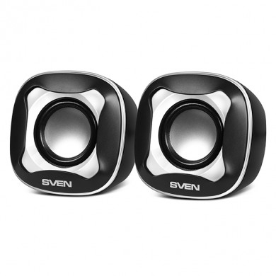 Boxe SVEN 170 / 2.0 / 5W RMS / USB power supply / Volume control on the cable / Black-White