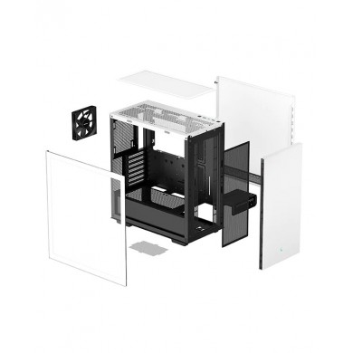 Carcasa DEEPCOOL CH510 WH / w/oPSU / Side-Window / 1x120mm / ATX / White