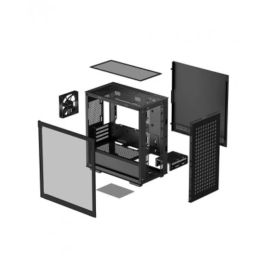 Carcasa DEEPCOOL CH370 / w/oPSU / Side-Window / 1x120mm / ATX / Black