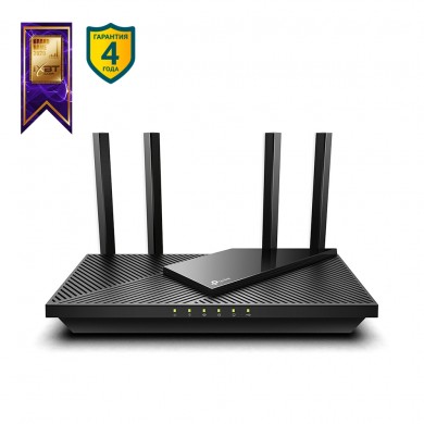 Wireless Router TP-LINK Archer AX55 / AX3000 Dual Band / Wi-Fi6 / Gigabit / 1WAN+4LAN / USB3.0 / 4 external