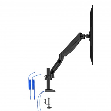 Arm for 2 monitors 13&rdquo;-31.5&rdquo; -  AOC AD110DX with integrated USB Hub, Black, USB Hub: USB-C + USB3.0, Desk Clamp/Grommet, Aluminum structure, Gas spring, Height adjustment, Max.Load: 2-9kg, Tilt: '-90&deg;~+85&deg;, Swivel:180&deg;, Rotation: 360&deg;, Hidden cable management, VESA 75/100
