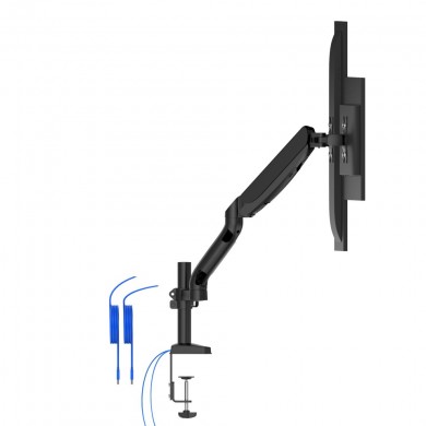 Arm for 2 monitors 13&rdquo;-31.5&rdquo; -  AOC AD110DX with integrated USB Hub, Black, USB Hub: USB-C + USB3.0, Desk Clamp/Grommet, Aluminum structure, Gas spring, Height adjustment, Max.Load: 2-9kg, Tilt: '-90&deg;~+85&deg;, Swivel:180&deg;, Rotation: 360&deg;, Hidden cable management, VESA 75/100