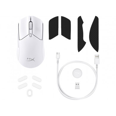 Wireless Gaming Mouse HYPERX Pulsefire Haste 2, White [6N0A9AA]