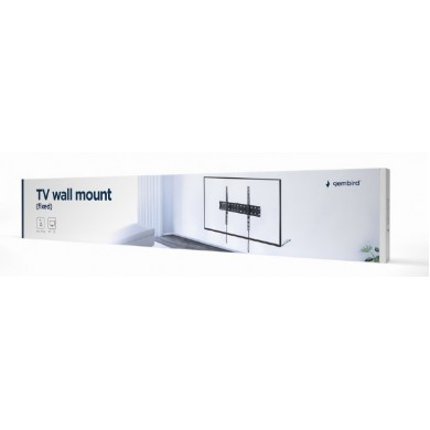 TV-Wall Mount for 37-70”- Gembird ”WM-70F-01”, Fixed, max. 40 kg, Distance TV to Wall: 25 mm, max. VESA 600 x 400, Black