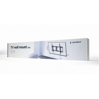 TV-Wall Mount for 37-80”- Gembird ”WM-80T-01”, Tilt, max. 70 kg, Distance TV to Wall: 49 mm, max. VESA 600 x 400, Black