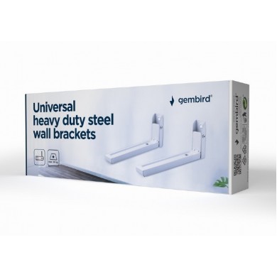 Universal heavy duty steel wall brackets Gembird ”WM-U30-01-W”, extendable bracket length from 325 - 492 mm, Fixed, max. 30 kg, white Universal heavy duty steel wall brackets Gembird ”WM-U30-01-W”, extendable bracket length from 325 - 492 mm, Fixed, max. 30 kg, white