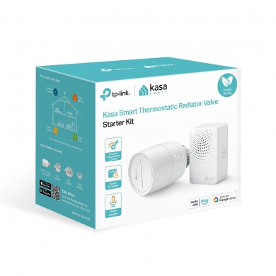 Kit Termostat Smart pentru calorifer + Hub TP-LINK Kasa KE100 Kit, White